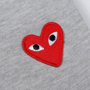 cdg play cotton pants black grey