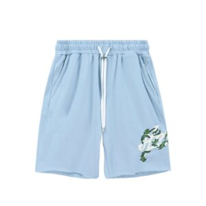 amiri embroidered shorts blue