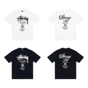 stussy graphic tee multi color