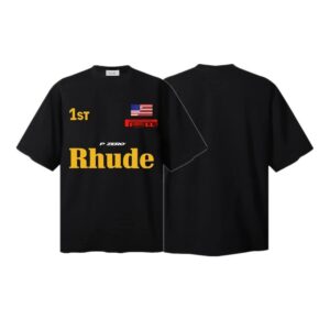 rhude graphic print t shirt multi