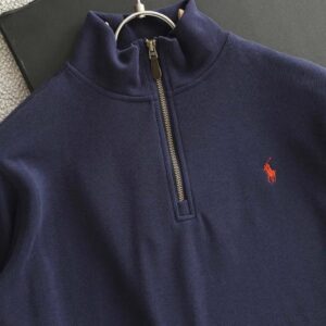 ralph lauren half zip knit sweater multicolor