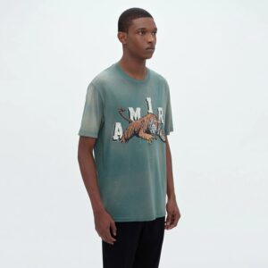 amiri tiger graphic t shirt black green
