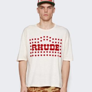 rhude racing graphic tee black