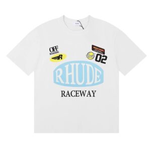 rhude raceway printed tee black