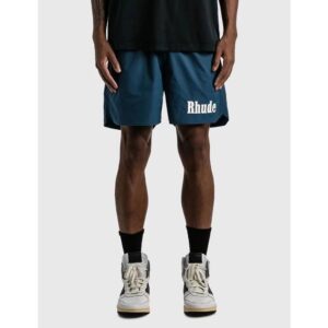 rhude embroidered casual shorts multi
