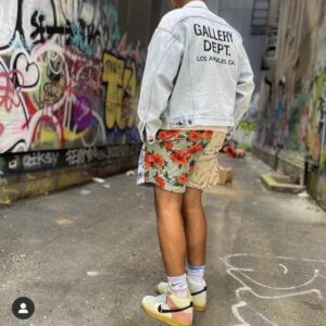 gallery dept embroidered denim jacket multicolor