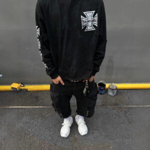 sssaint louis cross star graffiti tee black/white