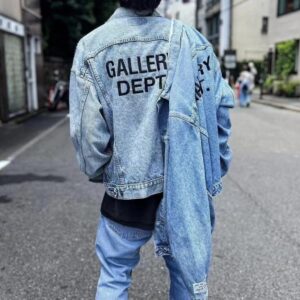 gallery dept embroidered denim jacket multicolor