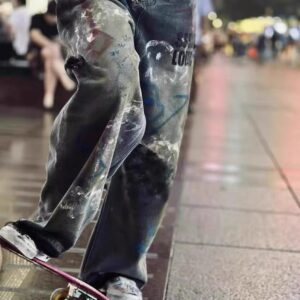sssaint louis graffiti jeans unisex