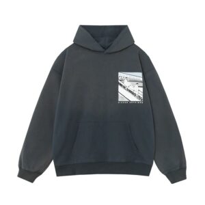 erd gradient print grey hoodie
