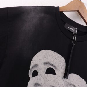 amiri crackled mask tee black