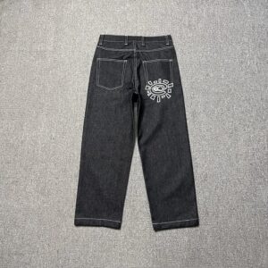 adwysd washed denim pants multi color