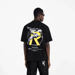 represent pegasus tee black and white