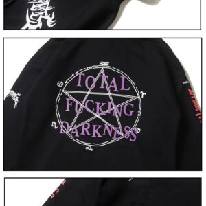 vetements magic pattern hoodie black