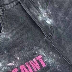 sssaint louis ripped denim jeans black/blue