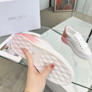 jimmy choo diamond sneakers pink white
