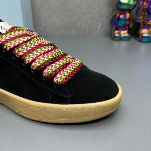 lanvin suede sneakers black