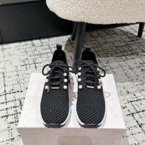 jimmy choo black knit sneakers