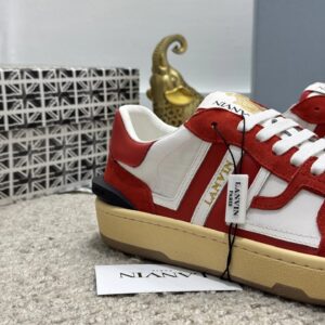 lanvin bumpr sneakers red white