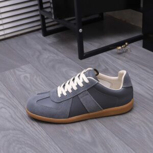 maison margiela leather sneakers grey