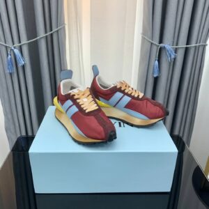 lanvin retro sneakers red blue
