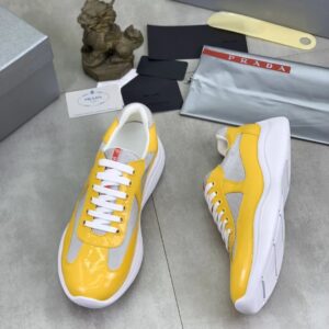 prada casual sneakers yellow