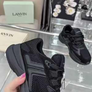 lanvin clay sneakers black