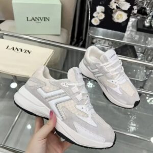lanvin clay sneakers white