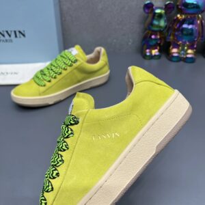 lanvin suede sneakers yellow