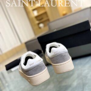 saint laurent perforated sneakers sl61 grey