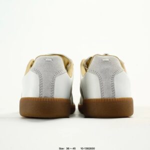 maison margiela leather sneakers white