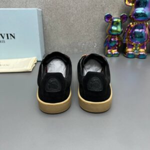 lanvin suede sneakers black