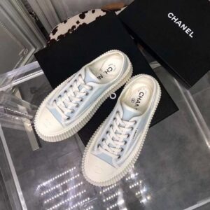 chane vintage sneakers light blue