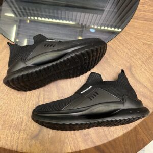 moncler ultra light knit sneakers black