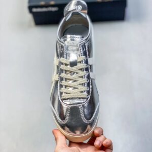 onitsuka tiger mexico 66 slip on sneakers silver grey