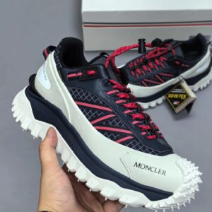 moncler trailgrip gtx rubber white black sneakers red stripes