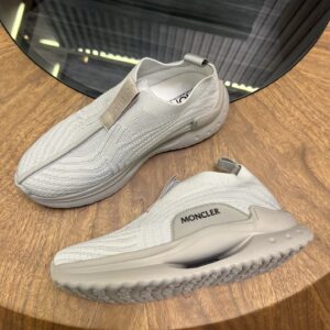 moncler ultra light knit sneakers grey