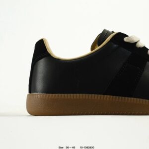 maison margiela leather sneakers black