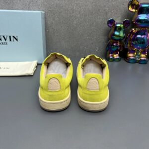 lanvin suede sneakers yellow