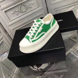 chanel vintage sneakers green
