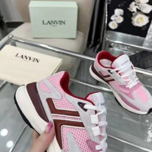 lanvin clay sneakers pink