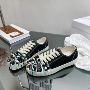 maison margiela mm6 tabi graffiti black sneakers
