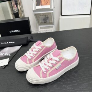 chanel pink vintage sneakers