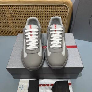 prada america's cup grey sneakers