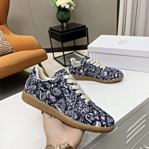 maison margiela mm6 paisley trainers blue