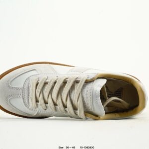 maison margiela leather sneakers white