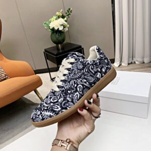 maison margiela mm6 paisley trainers blue