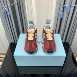 lanvin retro sneakers red blue