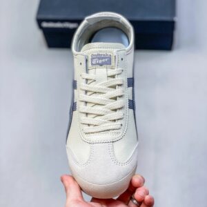 onitsuka tiger mexico 66 slip on sneakers beige blue