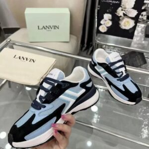 lanvin clay sneakers blue black